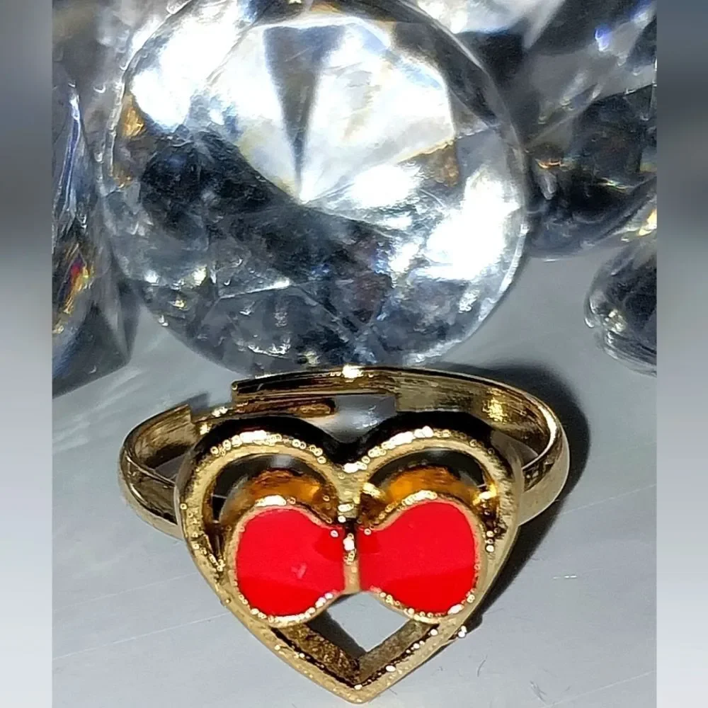 Super cute girls jeweled adjustable ring - Picture 3 of 4